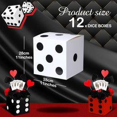 Ctosree dice box white 11-inch adds classy contrast to party tables