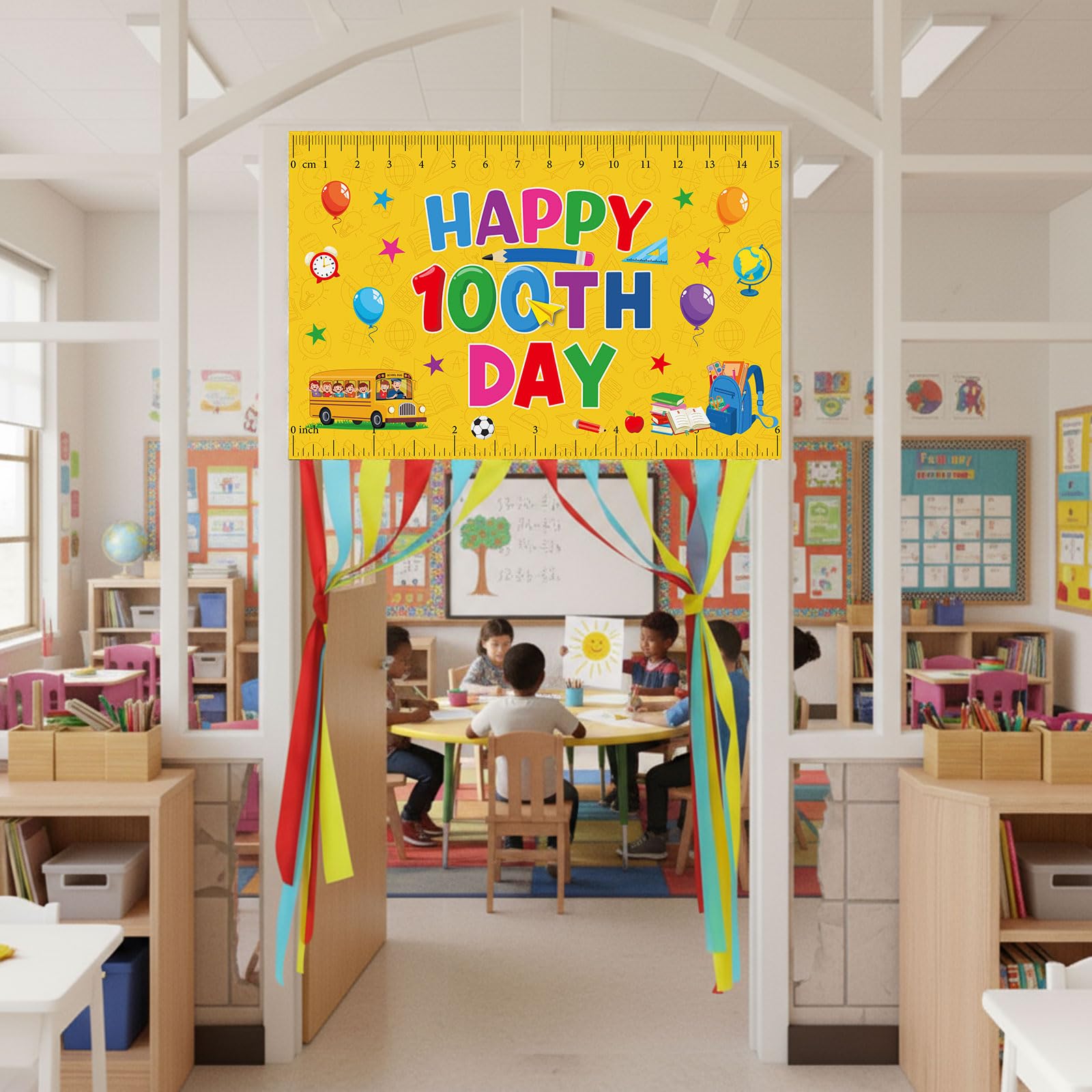 Ctosree Door banner creates a celebratory display for parties.