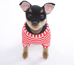 CU-MATE Doberman plush face detail highlighting eyes and nose for realism