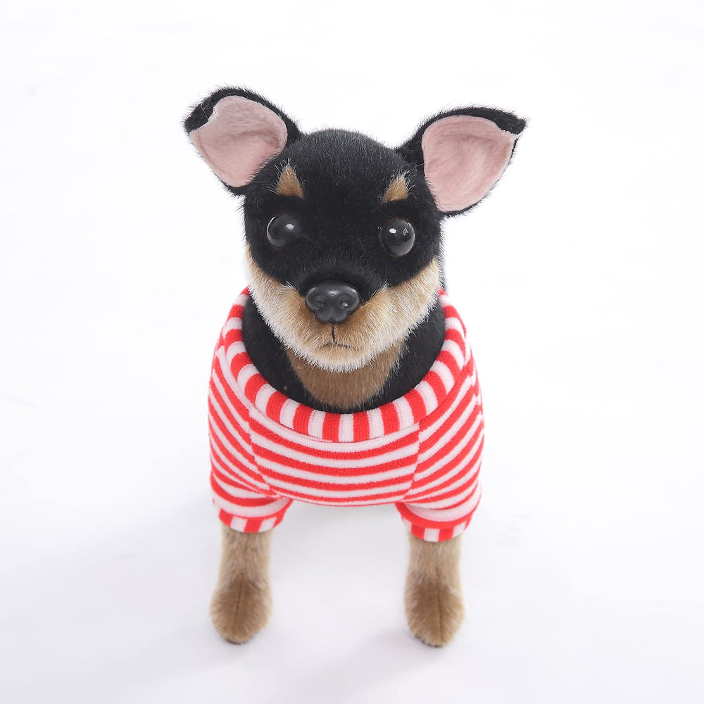 CU-MATE Doberman plush fur closeup shows soft, durable materials for everyday play