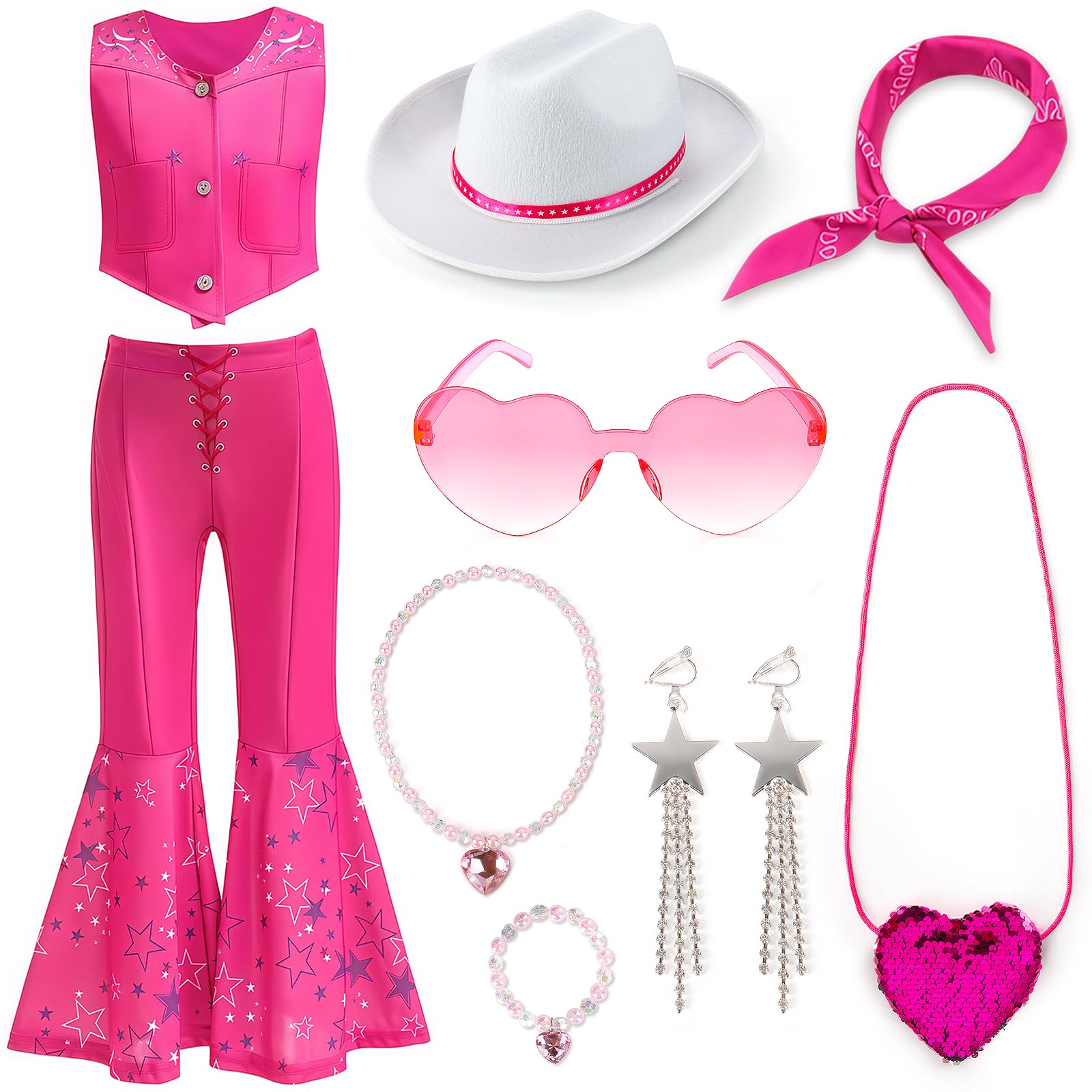 Cubacubo cowgirl costume flared pants for dynamic movement and costume parties.