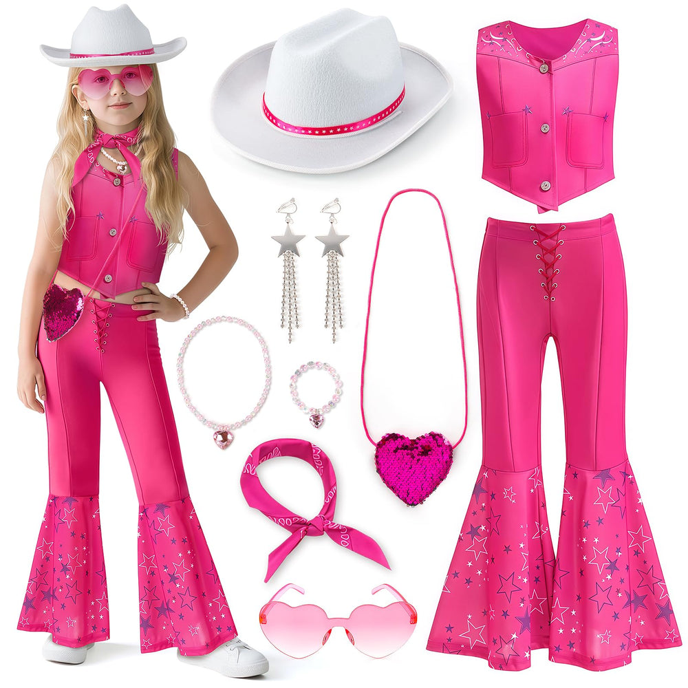 Cubacubo cowgirl costume: pink top and accessories for playful cosplay