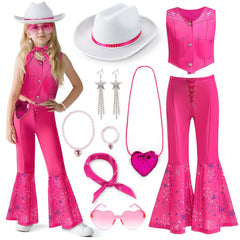 Cubacubo cowgirl costume pink top for playful dress-up and themed photo shoots.