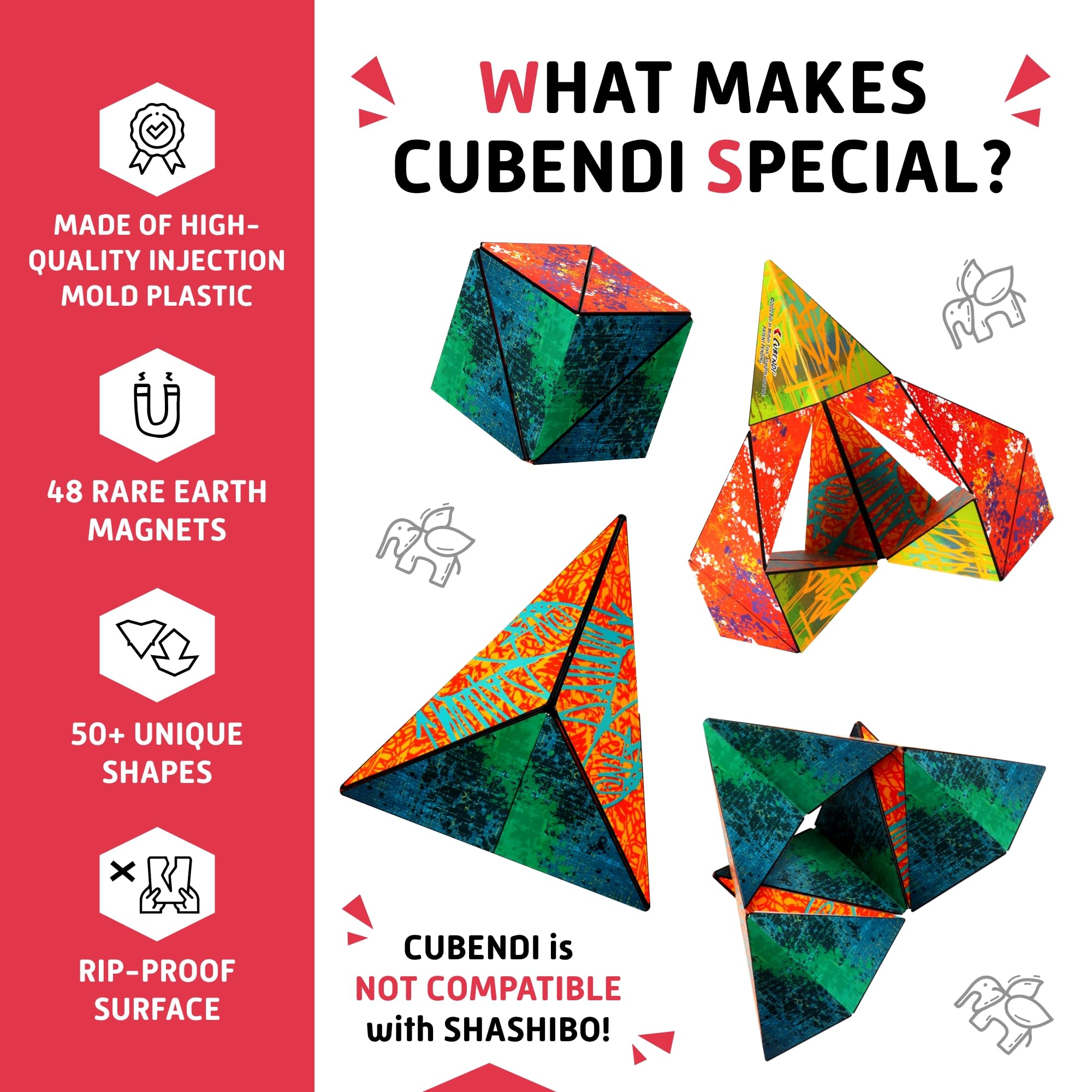 Cubendi Infinity Cube color patterns in motion emphasize sensory stimulation and focus.