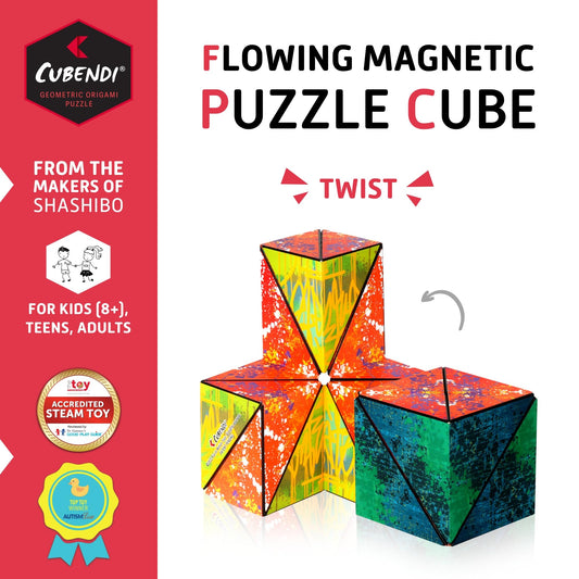Cubendi Infinity Cube in rotation demonstrates color carousel and mesmerizing patterns.