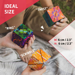 Cubendi Infinity Cube zen-inspired design promotes calm during desk breaks.