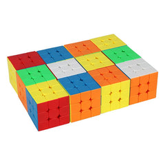 Cuberspeed 12-pack 3x3x3 stickless full-size cubes enable fast, smooth solves.