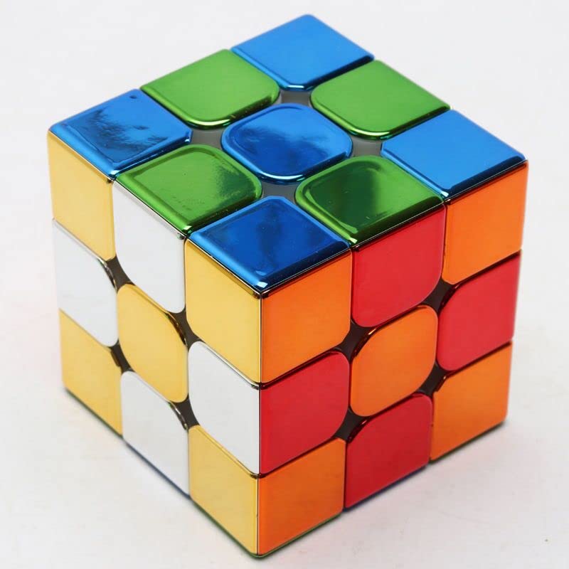 Cuberspeed Cyclone Boys Metallic 3x3 cube, side view, glossy surface for shelf appeal
