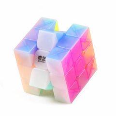 CuberSpeed Warrior W 3x3 Jelly transparent front view for smooth turning.