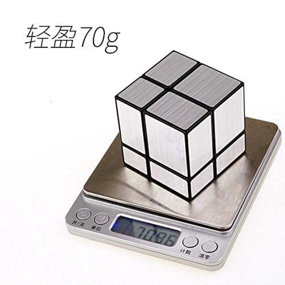 Cuberspeed Silver Magic Cube Mirror Silver Blocks shows precise shape-shifting details for solving practice.
