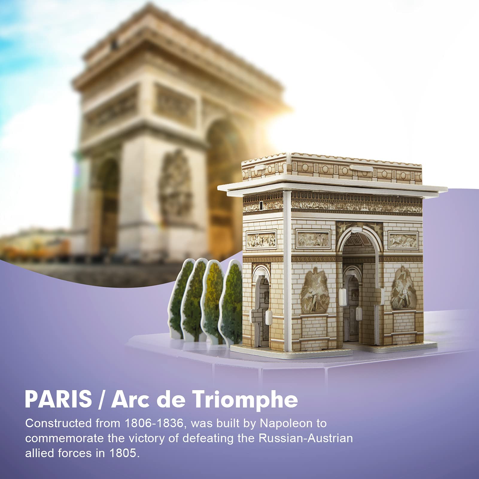 CubicFun assembled Paris cityline serves as stylish home decor.