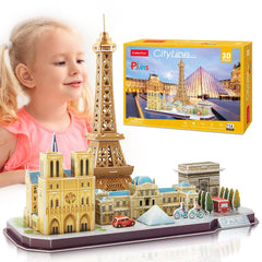 CubicFun Eiffel Tower 3D puzzle ready for hands-on learning and display.