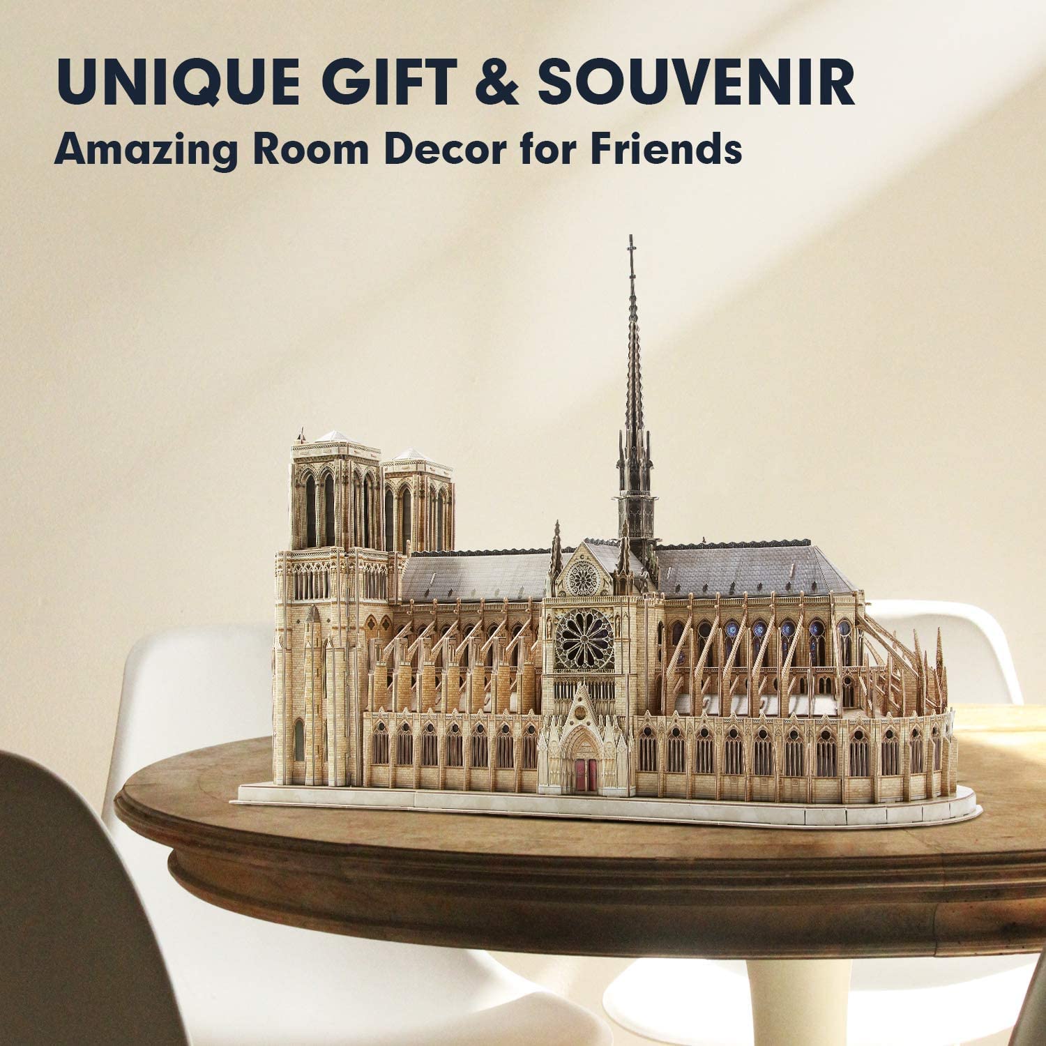 CubicFun Notre Dame 3D puzzle ideal for display on shelves or desks