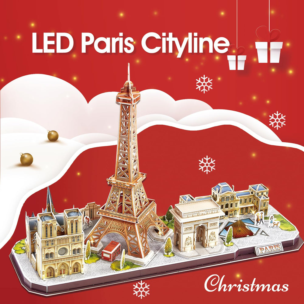 CubicFun Paris Cityline LED assembly for engaging home or classroom projects.