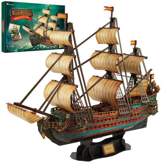 CubicFun San Felipe 1960 model overview: a detailed ship replica for hands-on learning.