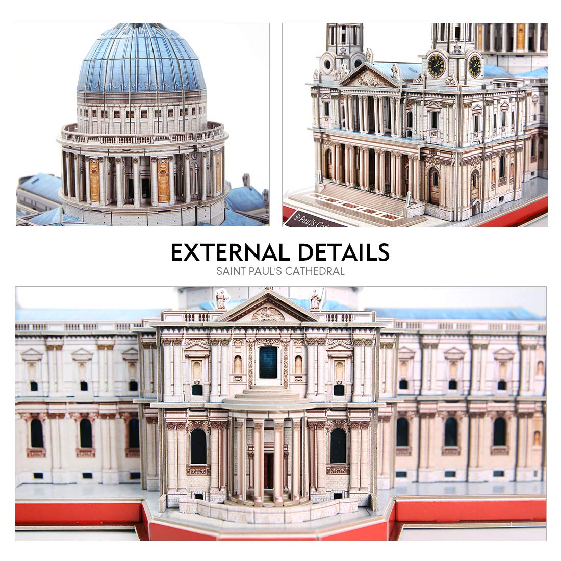 CubicFun Saint Paul Cathedral finished size 18.59 by 11.18 by 11.74 inches for display