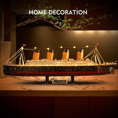 CubicFun Titanic large display model enhances shelf decor.