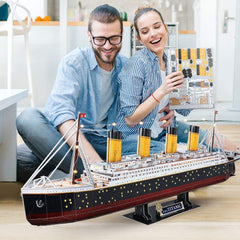CubicFun Titanic LED accessories and pre-cut foam boards.
