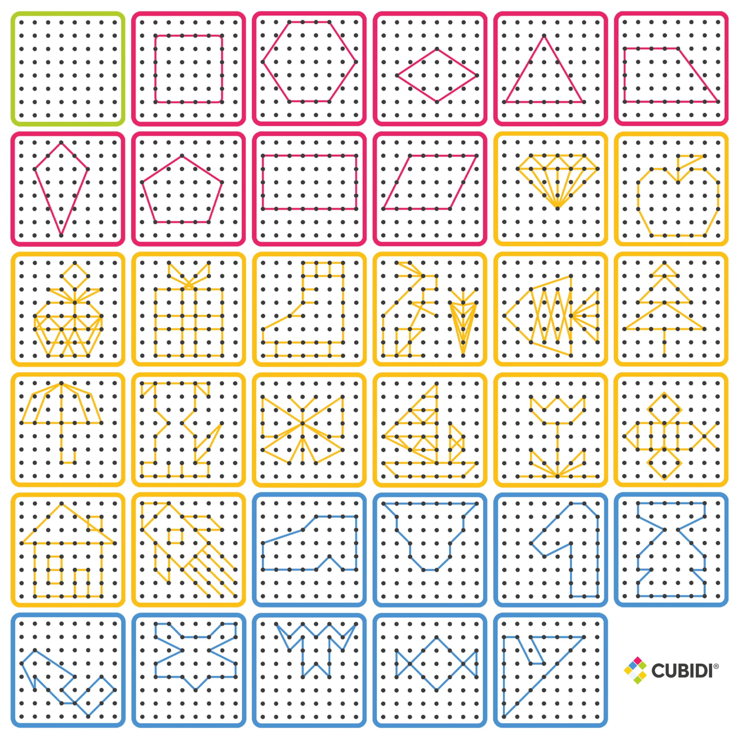 CUBIDI gift-ready geoboard set ideal for birthdays and holidays