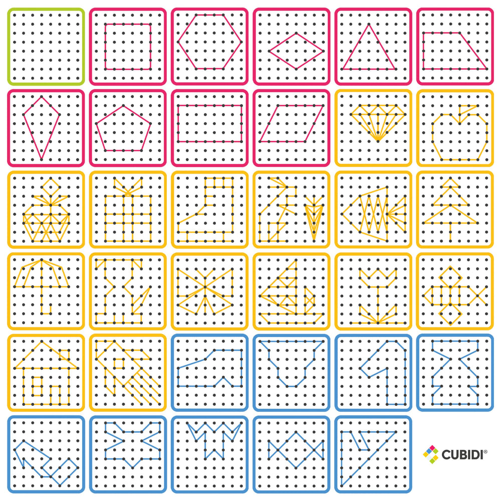 CUBIDI gift-ready geoboard set ideal for birthdays and holidays