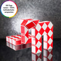 CUBIDI Magic Snake Cube red cat figure, ideal for imaginative play.
