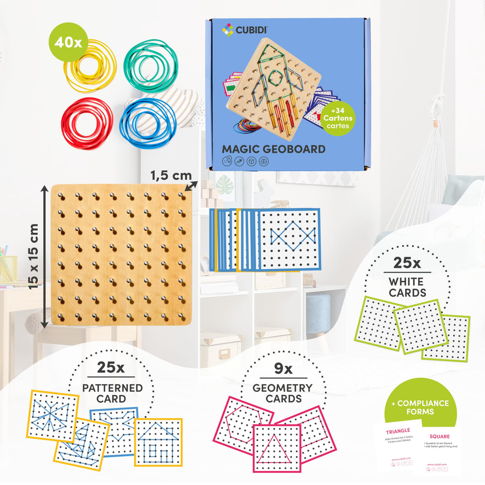 CUBIDI Montessori-inspired toy encourages hands-on learning and fine motor development