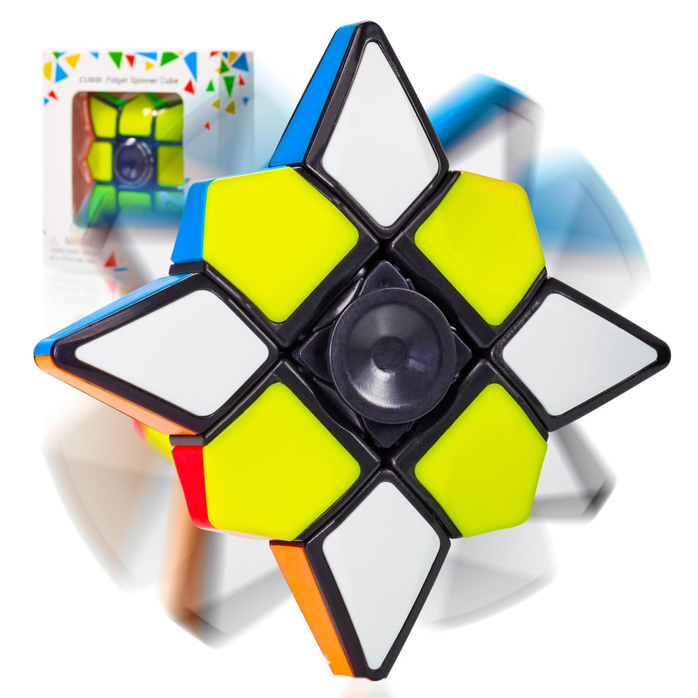 CUBIDI Star Fidget Cube front view highlights pocket-size anti-stress design for desks.
