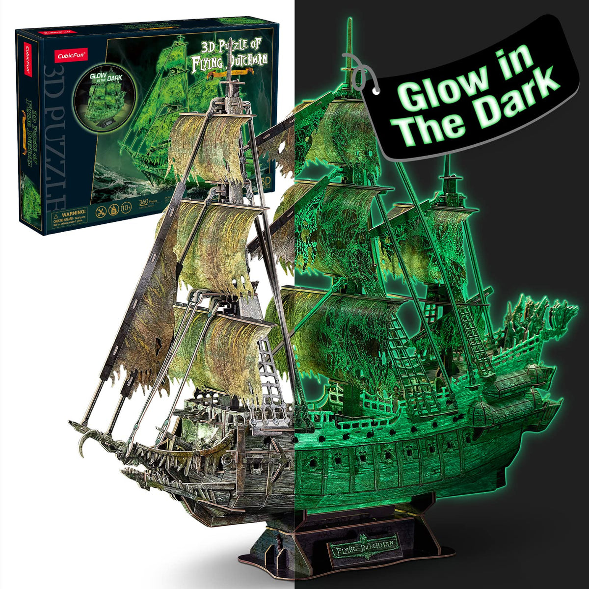 CubicFun Dutch Flying Light puzzle assembly view, ideal for family puzzle nights.