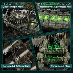 CubicFun Flying Dutchman puzzle close-up shows cannons and sails for display.