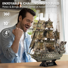 CubicFun Flying Dutchman LED display option highlights the ship's silhouette.