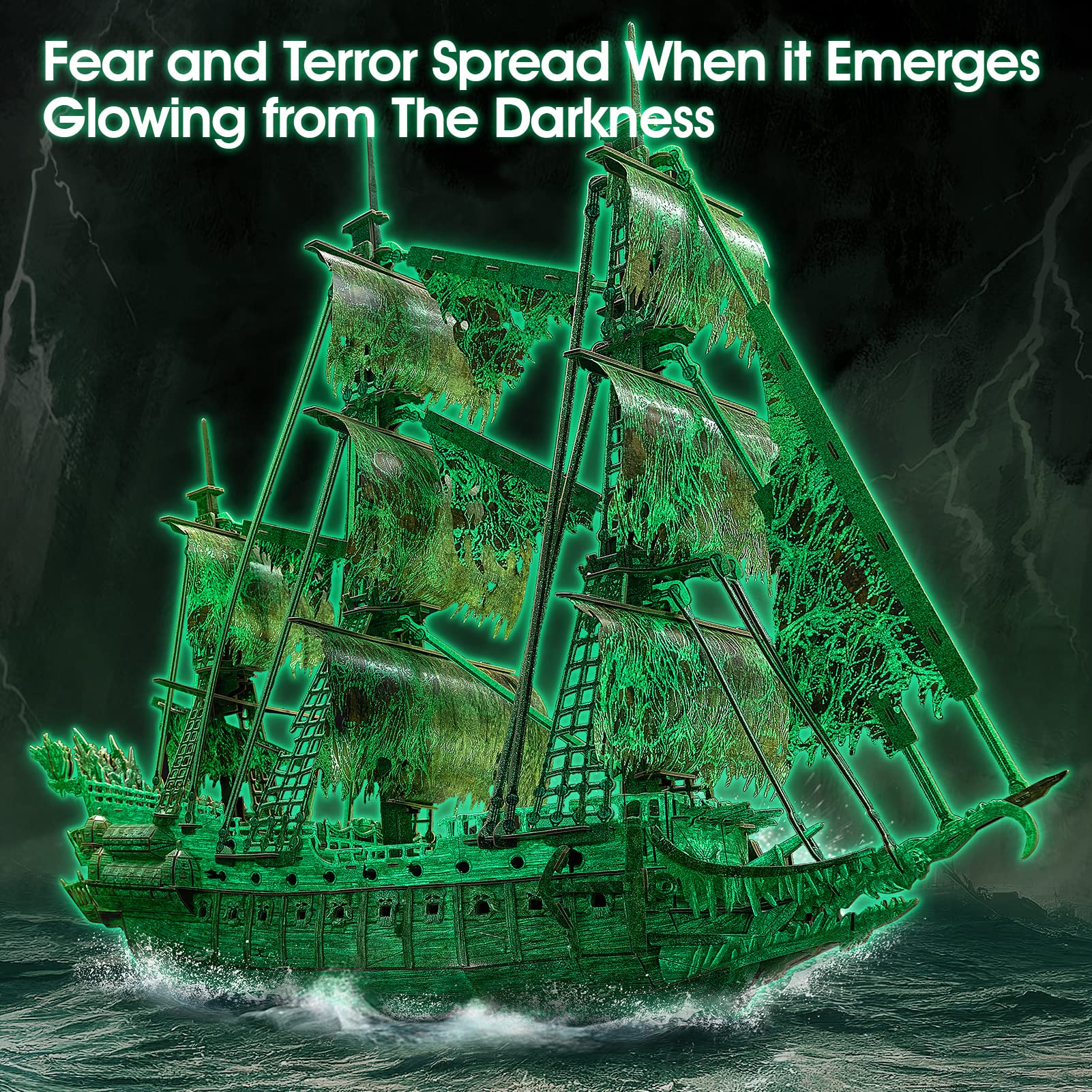 CubicFun ghost-ship-detail-cannons close-up, great for display and puzzle enthusiasts.