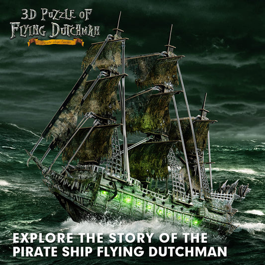 Cubifun green LED Dutchman decks detail highlighting eerie glow on two decks