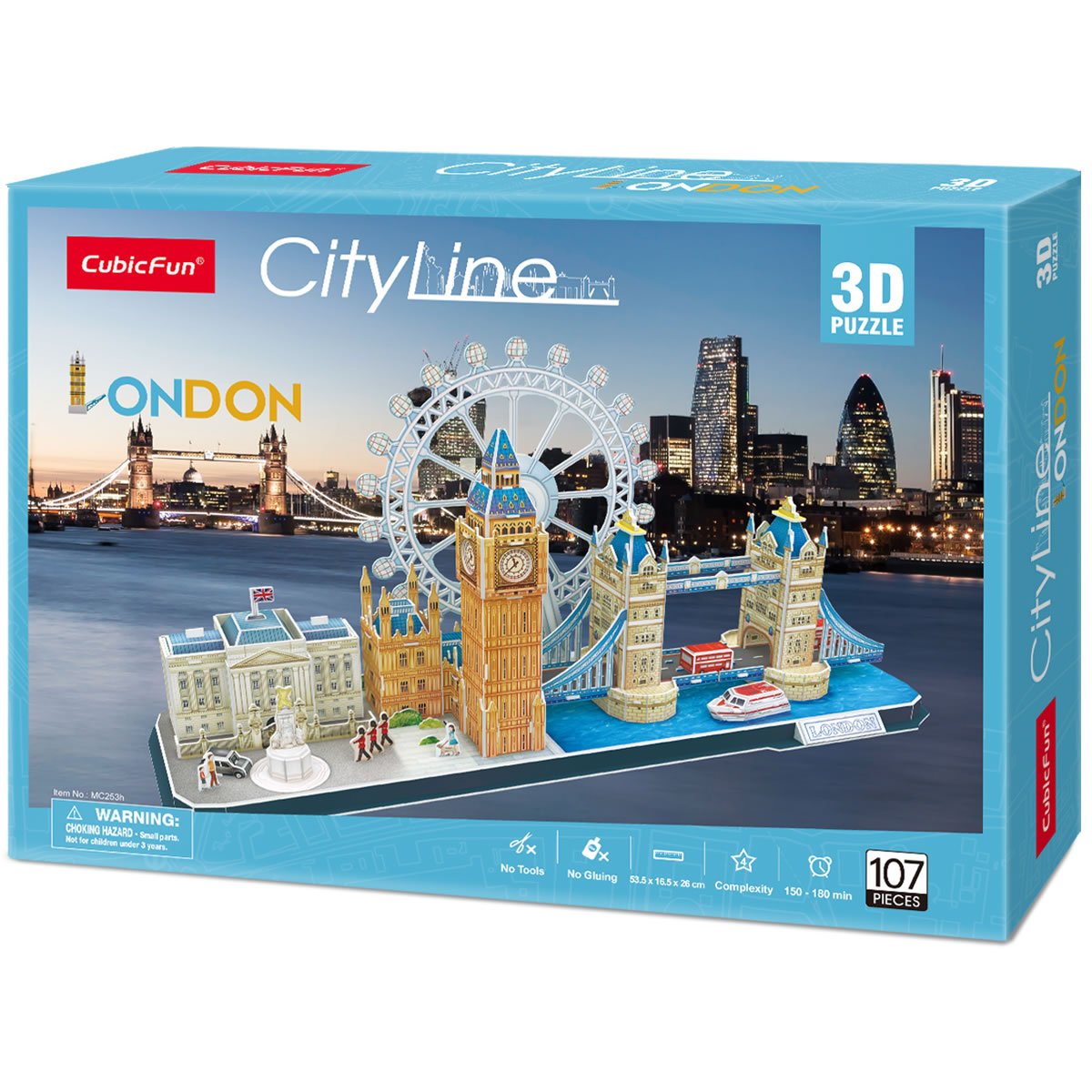 CubicFun 107-piece puzzle kit shows easy interlocks for stress-free building