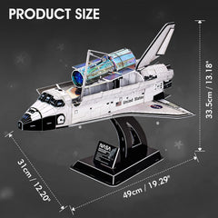 CubicFun NASA Space Shuttle Discovery 126-pieces-count close-up of parts.