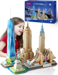 CubicFun NYC 3D puzzle skyline model for creative play.