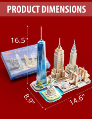 CubicFun NYC 3D puzzle finished model ready for display.