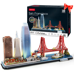 CubicFun San Francisco skyline collection with seven landmarks for a hands-on learning project.