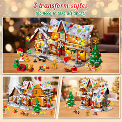 CUBIMANA 2025 gingerbread house side view highlighting compact two-story design