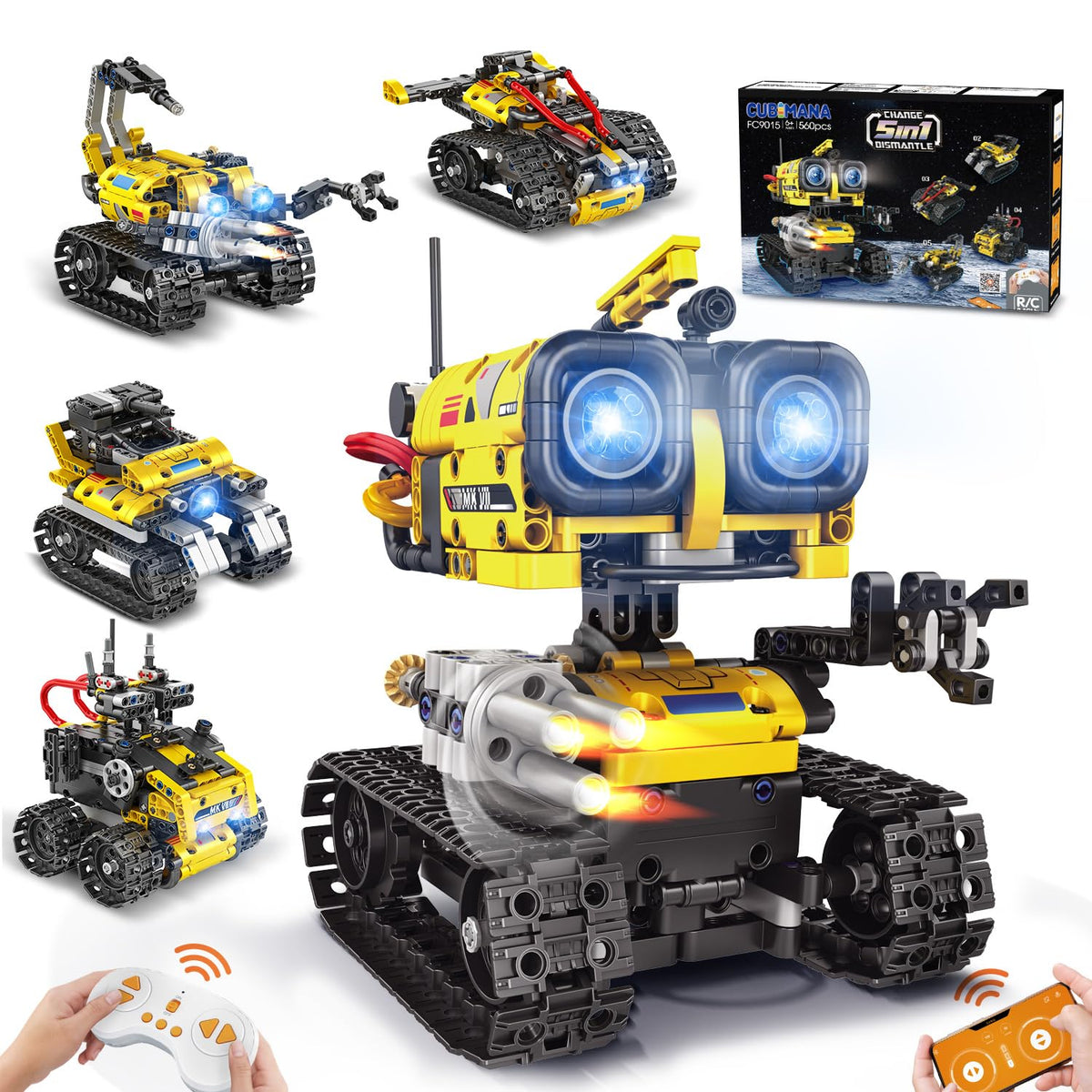 CUBIMANA 5-in-1 robot wall mode demonstrates futuristic design for STEM play.