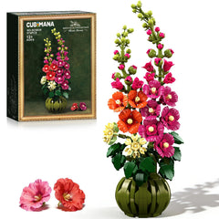 CUBIMANA Alcea Rosea main stem close-up for elegant display and decor