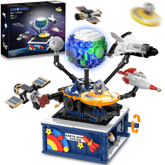 CUBIMANA Earth glow planet model shines softly for engaging space science play.