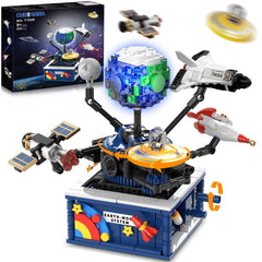 CUBIMANA Earth glow planet model shines softly for engaging space science play.