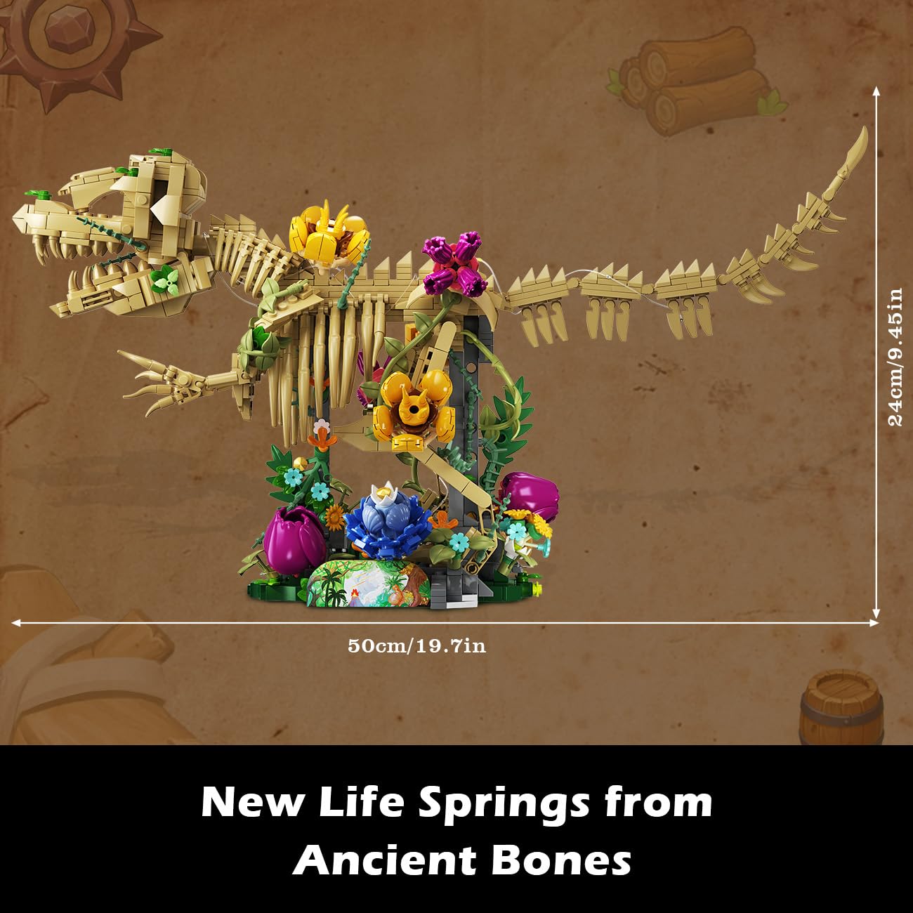 CUBIMANA eco-friendly construction toy with blooming blossoms for imaginative play.