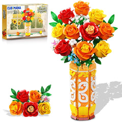 CUBIMANA bouquet building set with vase showcases a stylish home decor centerpiece.