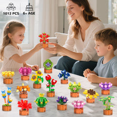 CUBIMANA flowers-succulent bonsai 09 premium ABS blocks with smooth edges.