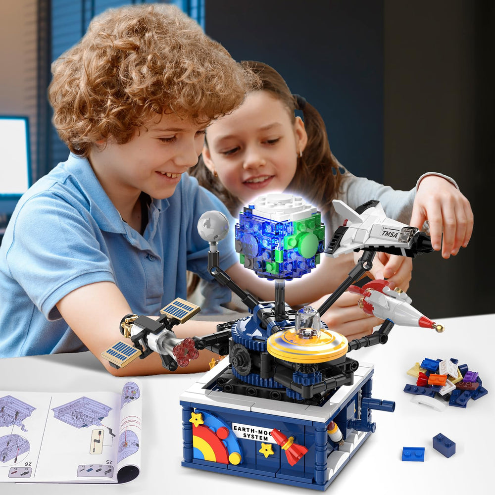 CUBIMANA Glowing earth display adds a magical touch to night-time learning.