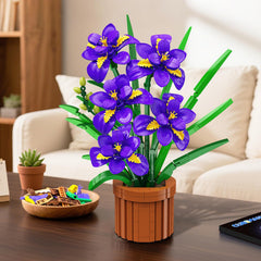 CUBIMANA iris bonsai decor enhances home or office spaces.