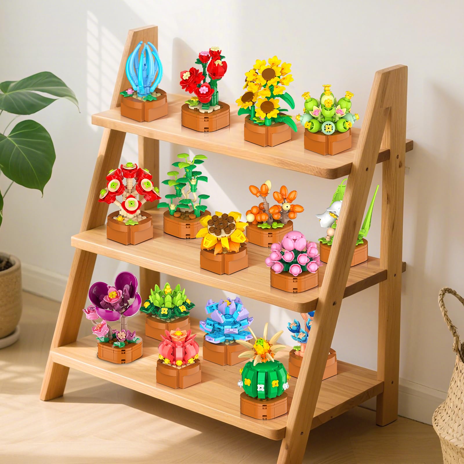 CUBIMANA lifelike flowers with terracotta pots brighten spaces.