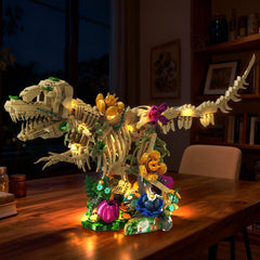 CUBIMANA light-up dinosaur skeleton night-display for an engaging centerpiece.
