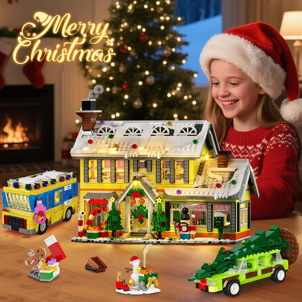 CUBIMANA Santa sleigh, gingerbread man, and gifts enhance festive display